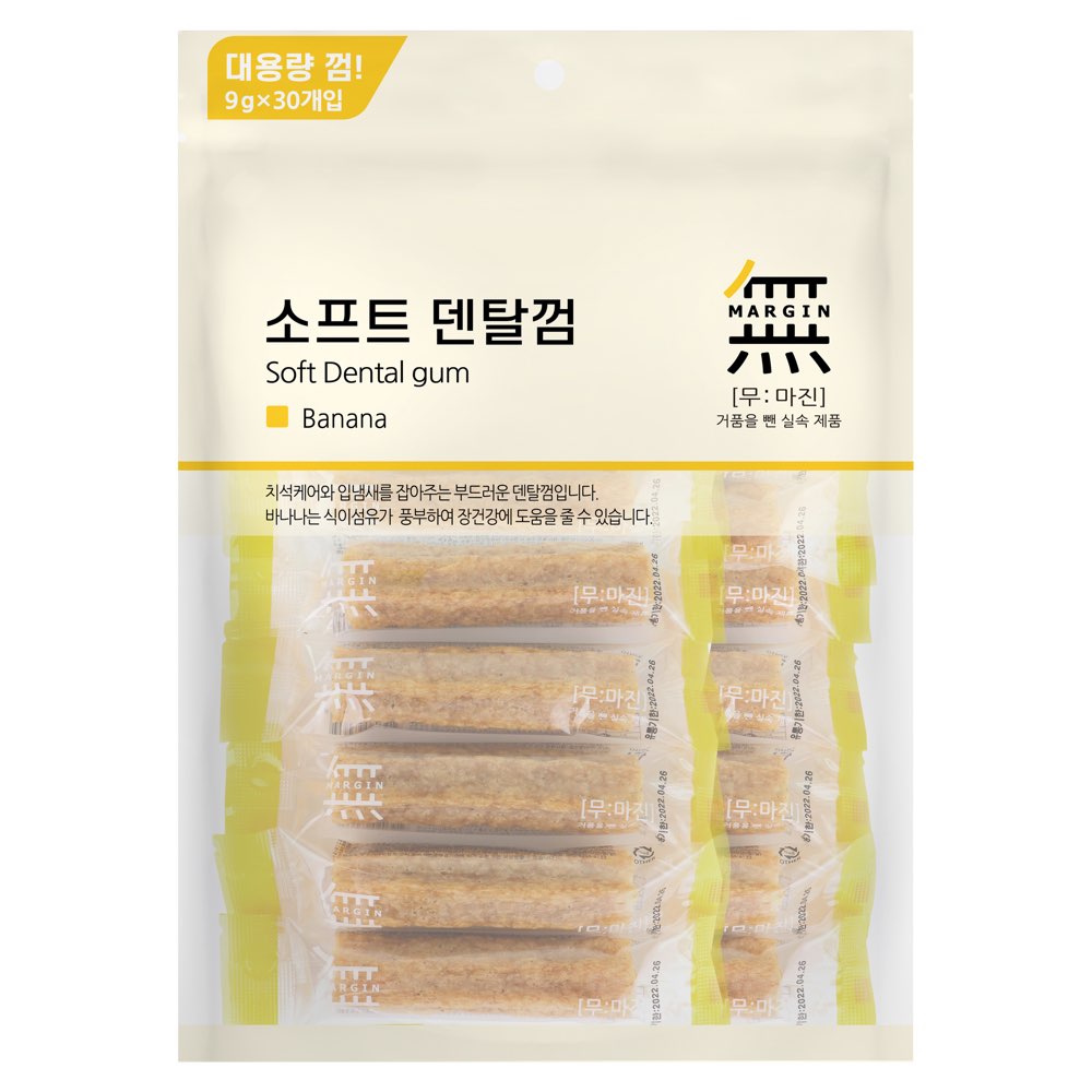 Bow Wow Mumargin Soft Dental Gum Banana Dog Treats 270g - Kohepets