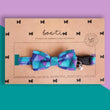 Bowtix Handmade Dog Collar With Removable Bowtie - Geometrics Amethyst - Kohepets