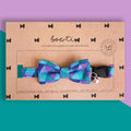 Bowtix Handmade Dog Collar With Removable Bowtie - Geometrics Amethyst - Kohepets
