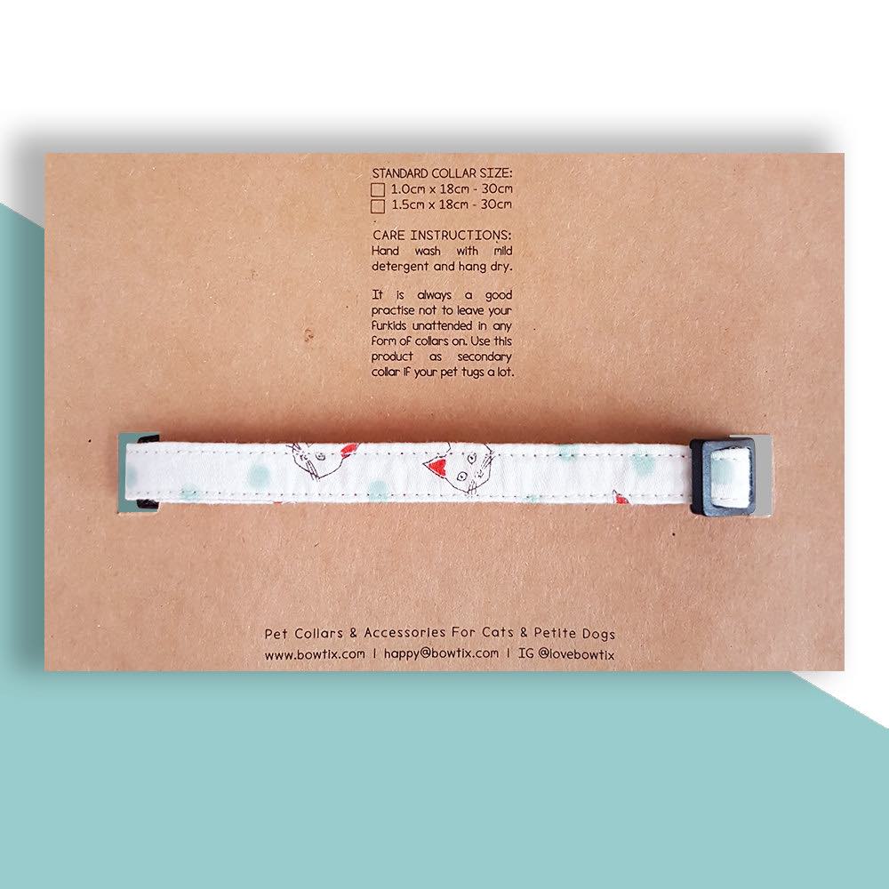 Bowtix Handmade Cat Collar With Removable Bowtie - Cat Friends - Kohepets