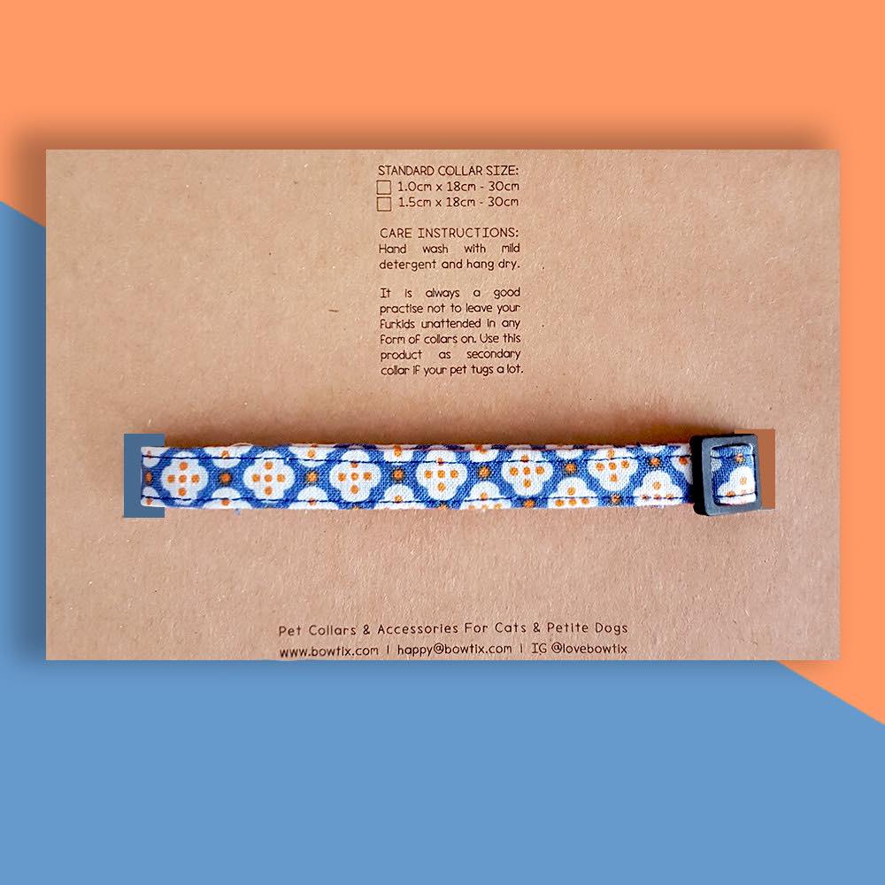 Bowtix Handmade Cat Collar With Removable Bowtie - Dainty Motif - Kohepets