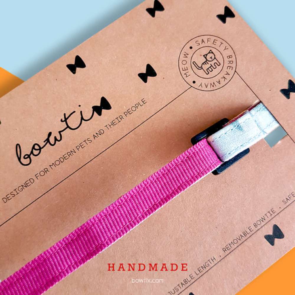 Bowtix Handmade Dog Collar With Removable Bowtie - Kotoritachi (Light Blue) - Kohepets