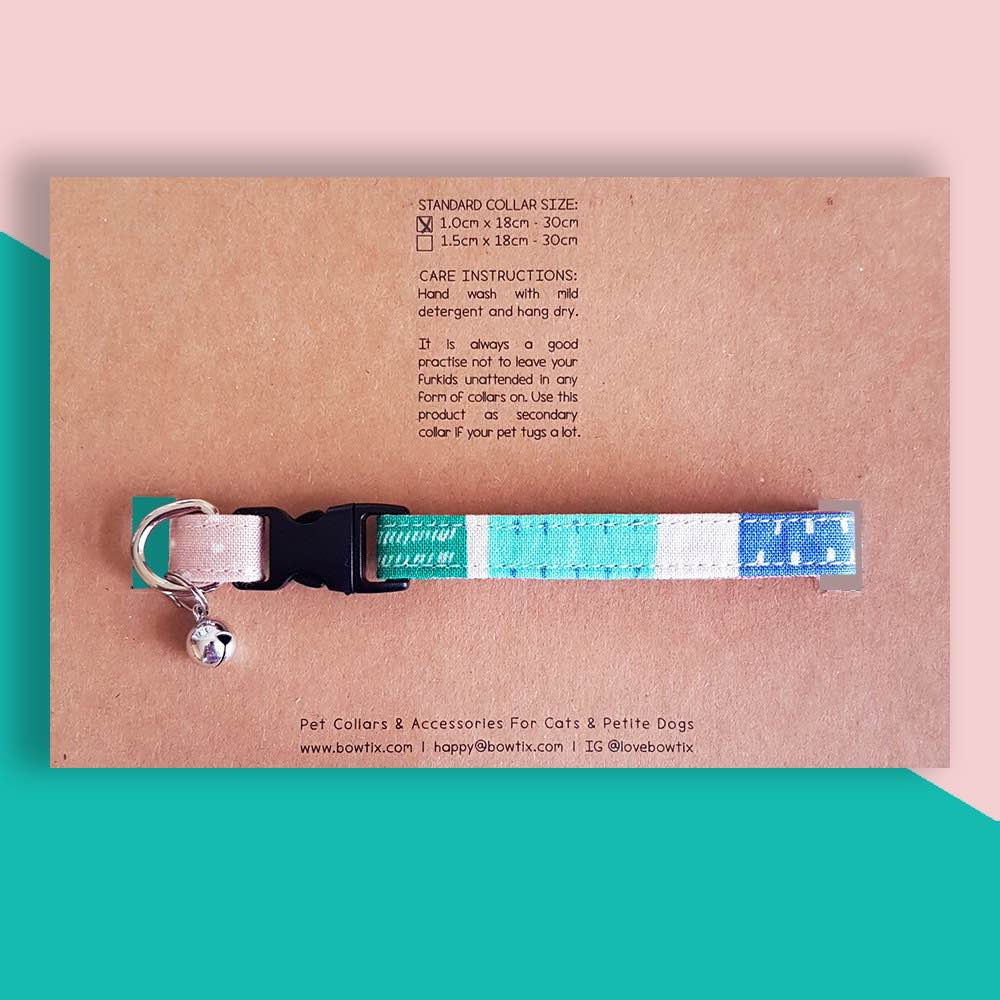 Bowtix Handmade Cat Collar With Removable Bowtie - Pelto Day - Kohepets