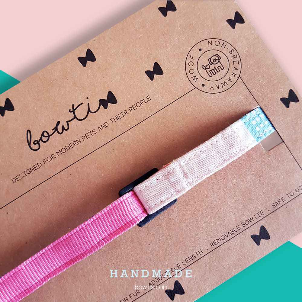 Bowtix Handmade Cat Collar With Removable Bowtie - Pelto Day - Kohepets