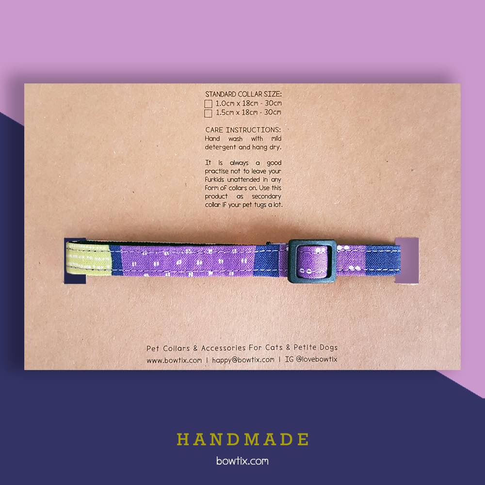 Bowtix Handmade Cat Collar With Removable Bowtie - Pelto Night - Kohepets