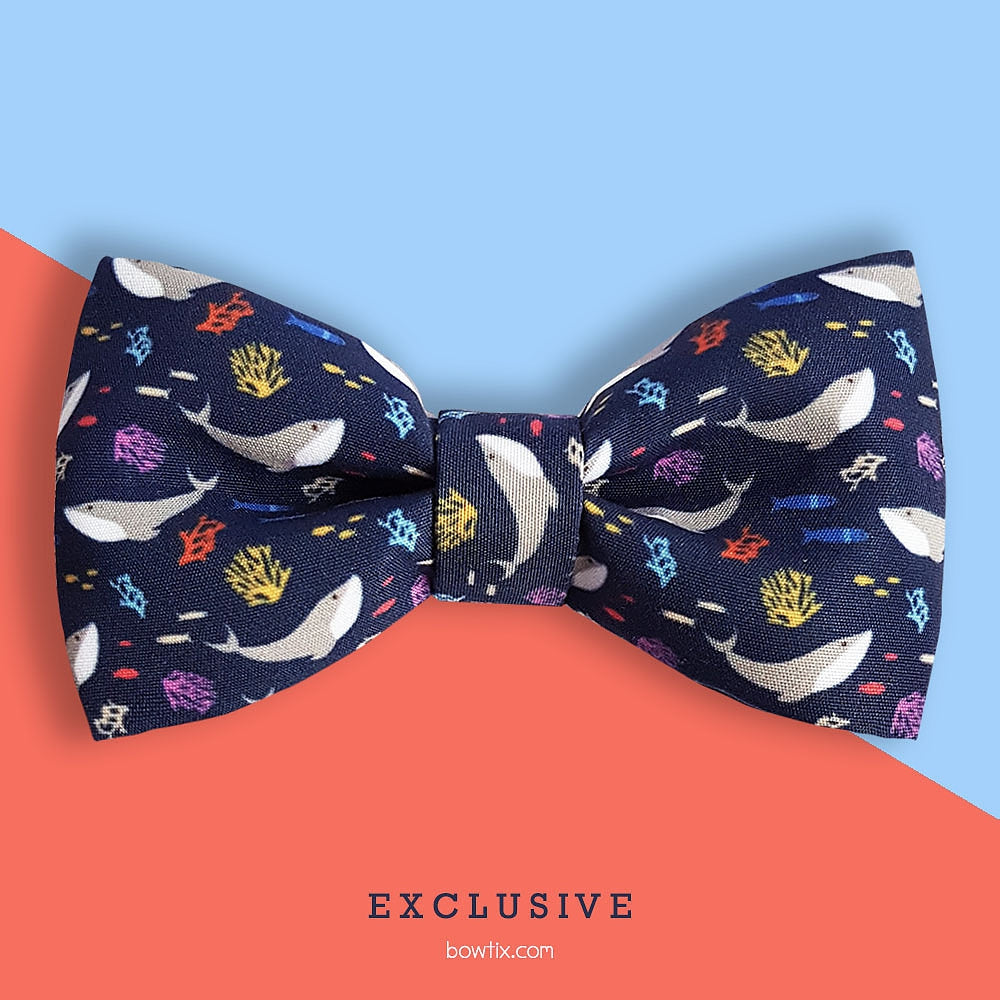Bowtix Handmade Dog Collar With Removable Bowtie - Seas The Day - Kohepets