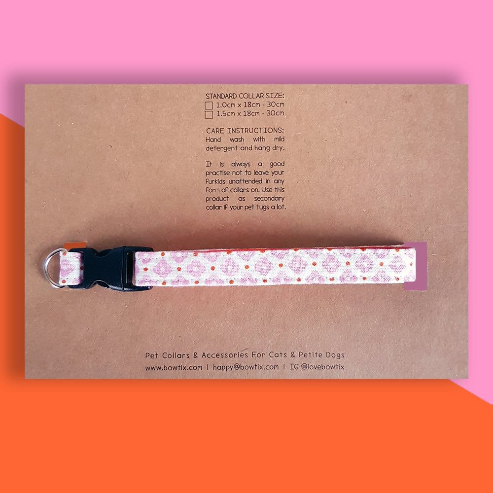 Bowtix Handmade Cat Collar With Removable Bowtie - Sweet Sakura - Kohepets