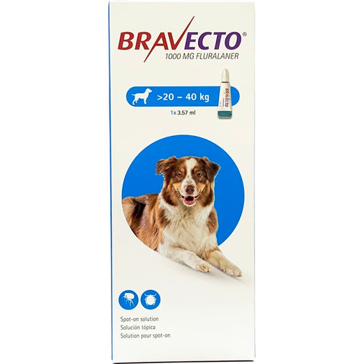 Bravecto Flea & Tick Spot On Solution For Large Dogs (20kg - 40kg) 1ct - Kohepets