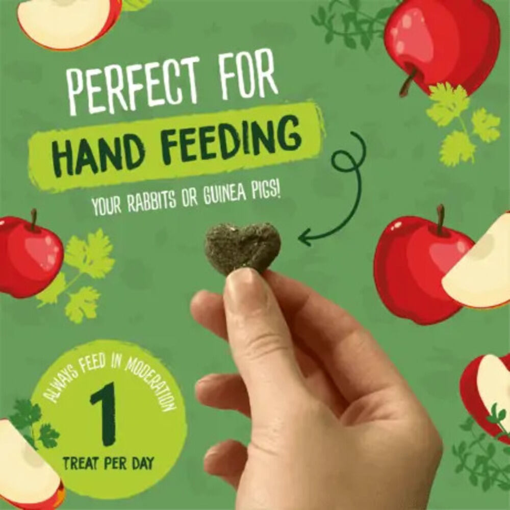 Burgess Excel Nature Snacks Herby Hearts Treats For Rabbits & Guinea Pigs 60g