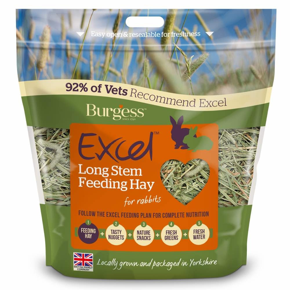 Burgess Excel Long Stem Feeding Timothy Hay 1kg - Kohepets
