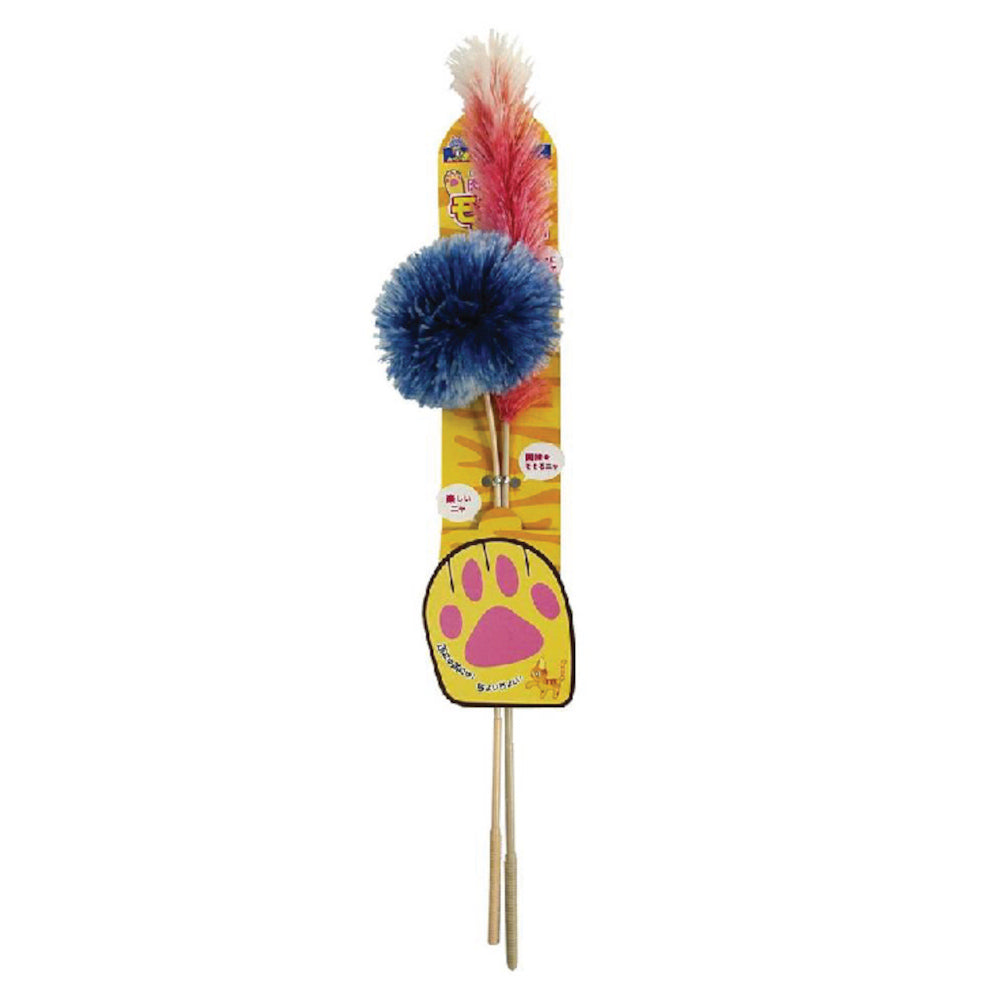 CattyMan Jareneko Ball & Tail Teaser Cat Wand Toy - Kohepets