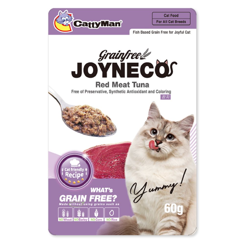 CattyMan Joyneco Red Meat Tuna Grain-Free Pouch Cat Food 60g x 12 - Kohepets