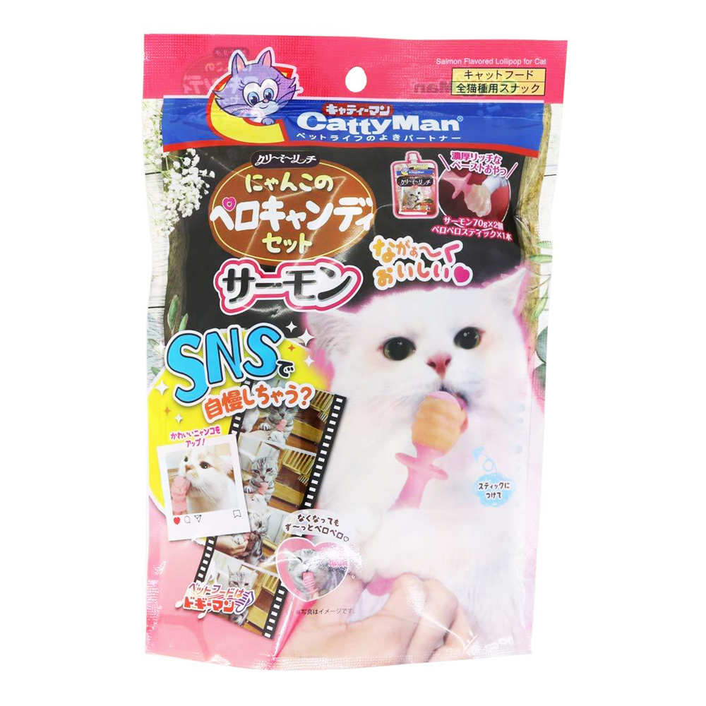 CattyMan Salmon Flavored Lollipop DIY Set for Cat 140g - Kohepets