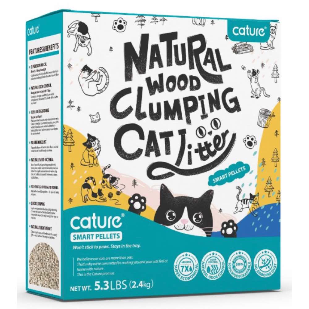 Cature Smart Pellets Natural Wood Clumping Cat Litter - Kohepets