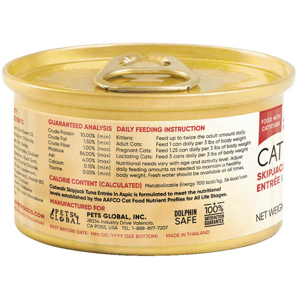 Catwalk Skipjack Tuna Entree In Aspic Canned Cat Food 80g