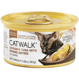 Catwalk Skipjack Tuna with Mussel Entree In Aspic Canned Cat Food 80g