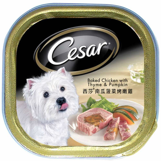Cesar Baked Chicken With Thyme & Pumpkin Pate Tray Dog Food 100g - Kohepets