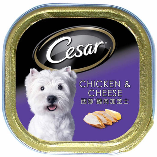 Cesar Chicken & Cheese Pate Tray Dog Food 100g - Kohepets