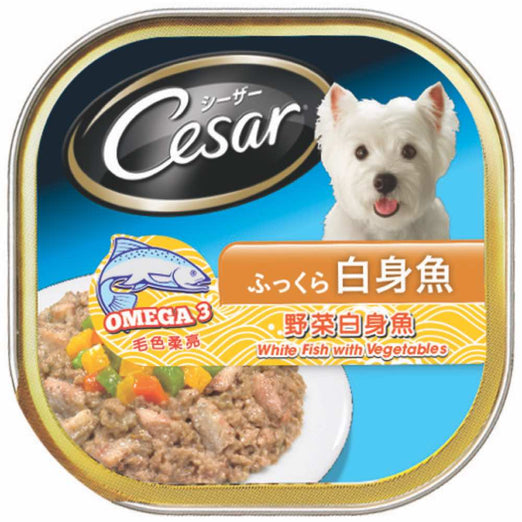 Cesar Whitefish & Vegetables Tray Dog Food 100g - Kohepets