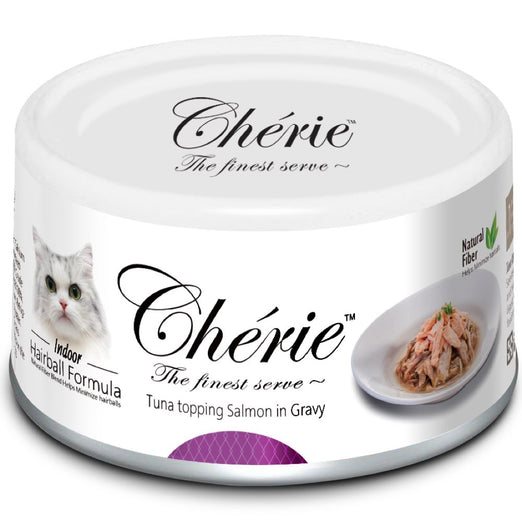 Cherie Tuna Topping Salmon In Gravy Canned Cat Food 80g - Kohepets