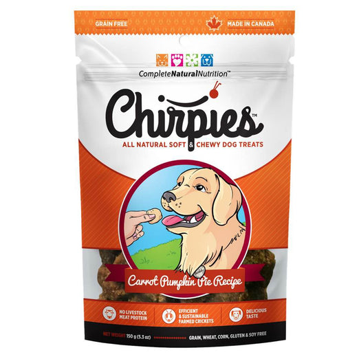 Chirpies Carrot Pumpkin Pie Recipe Grain Free Dog Treats 150g - Kohepets