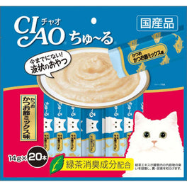 Ciao ChuRu Tuna & Dried Bonito Liquid Cat Treats 280g - Kohepets