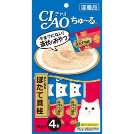 3 FOR $12: Ciao ChuRu White Meat Tuna & Scallop Liquid Cat Treat 56g - Kohepets