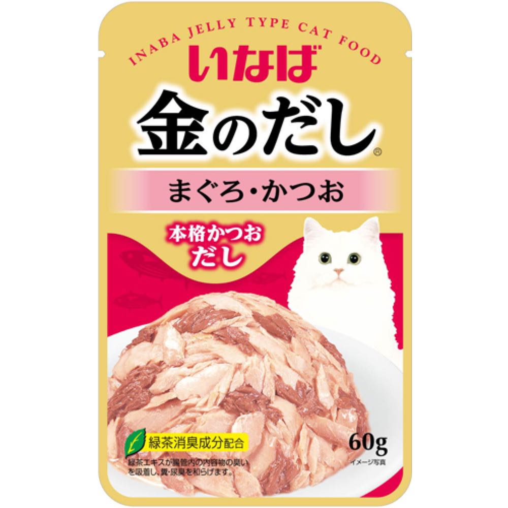 Ciao Golden Tuna In Dried Bonito Stock Jelly Pouch Cat Food 60g - Kohepets