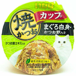 Ciao Grilled Skipjack Tuna In Gravy With White Meat & Dried Bonito Topping Cup Cat Food 80g - Kohepets