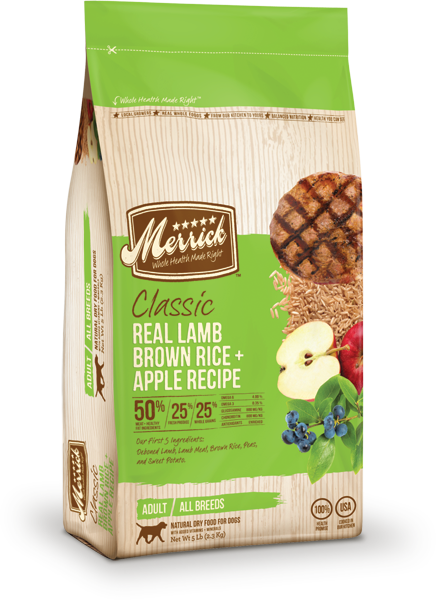 Merrick Classic Real Lamb, Brown Rice & Apple Dry Dog Food - Kohepets