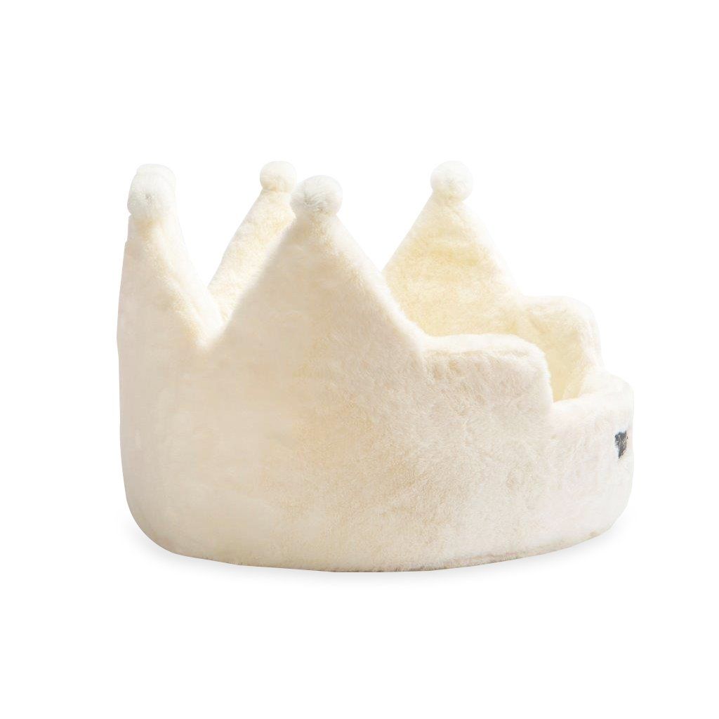 Nandog Luxe Crown Bed For Cats & Dogs (Cloud Ivory) - Kohepets