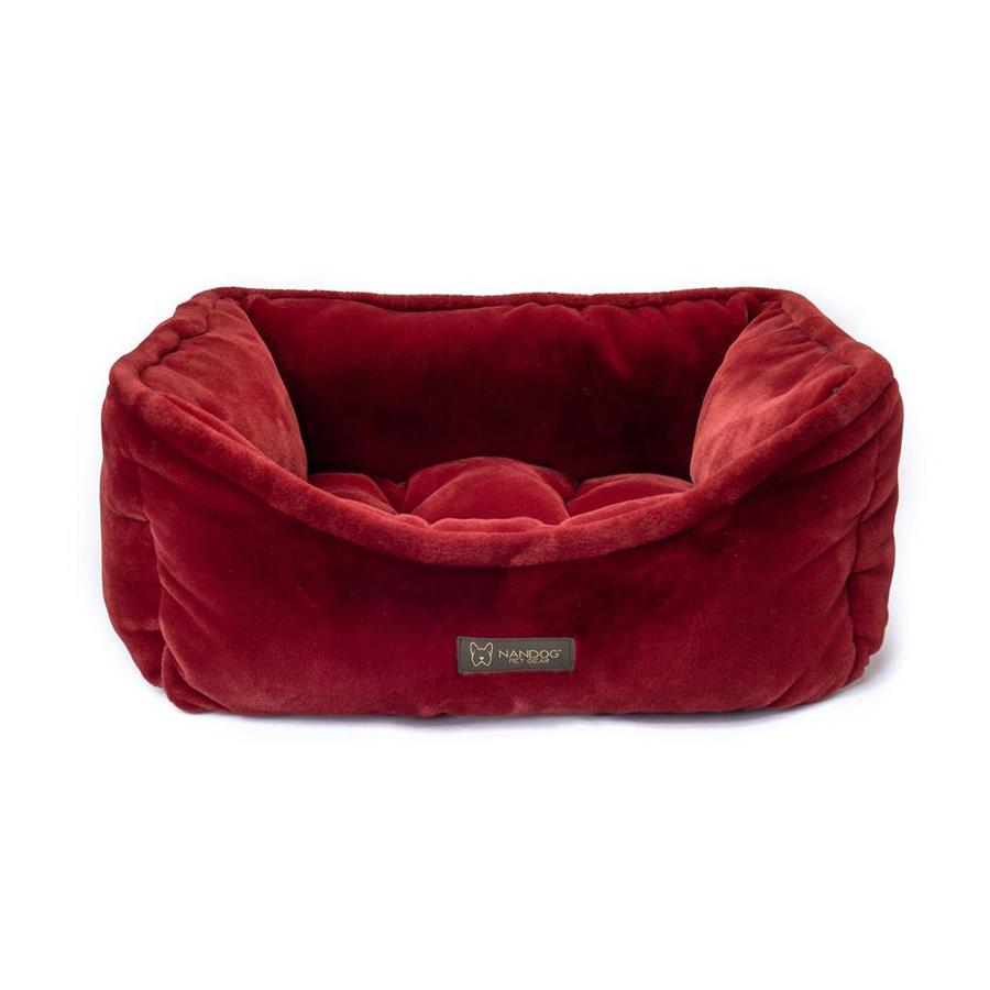 Nandog Luxe Cloud Reversible Bed For Cats & Dogs (Burgundy) - Kohepets