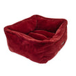 Nandog Luxe Cloud Reversible Bed For Cats & Dogs (Burgundy) - Kohepets