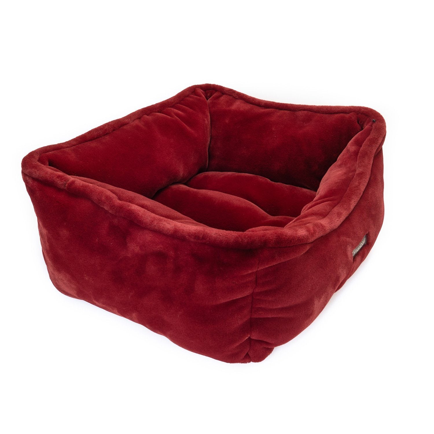 Nandog Luxe Cloud Reversible Bed For Cats & Dogs (Burgundy) - Kohepets