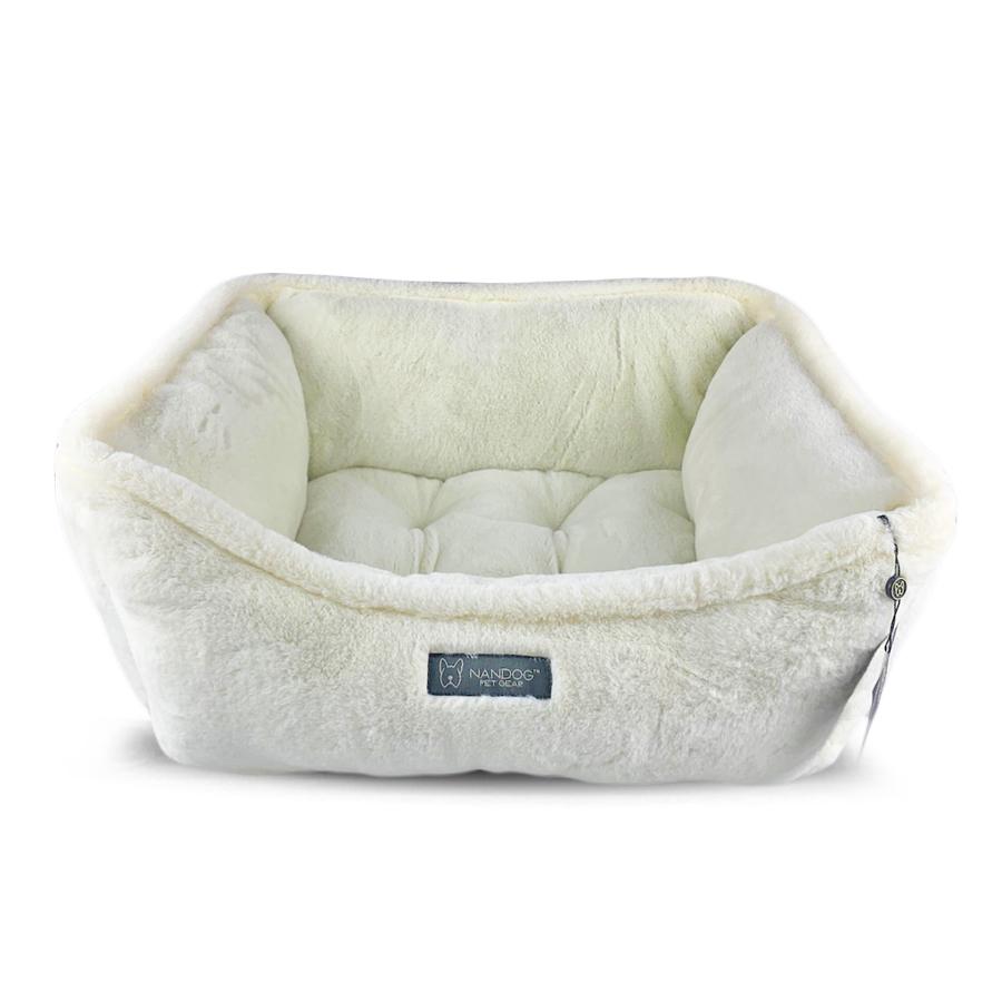 Nandog Luxe Cloud Reversible Bed For Cats & Dogs (Ivory) - Kohepets