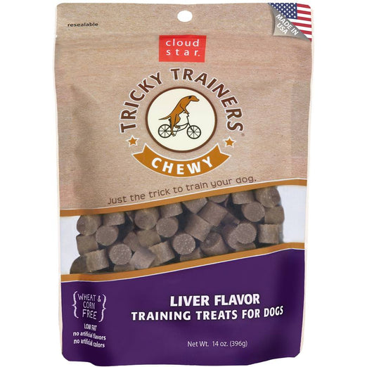 33% OFF: Cloud Star Chewy Tricky Trainers Liver Dog Treats 142g - Kohepets