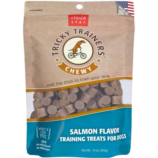 33% OFF: Cloud Star Chewy Tricky Trainers Salmon Dog Treats 142g - Kohepets