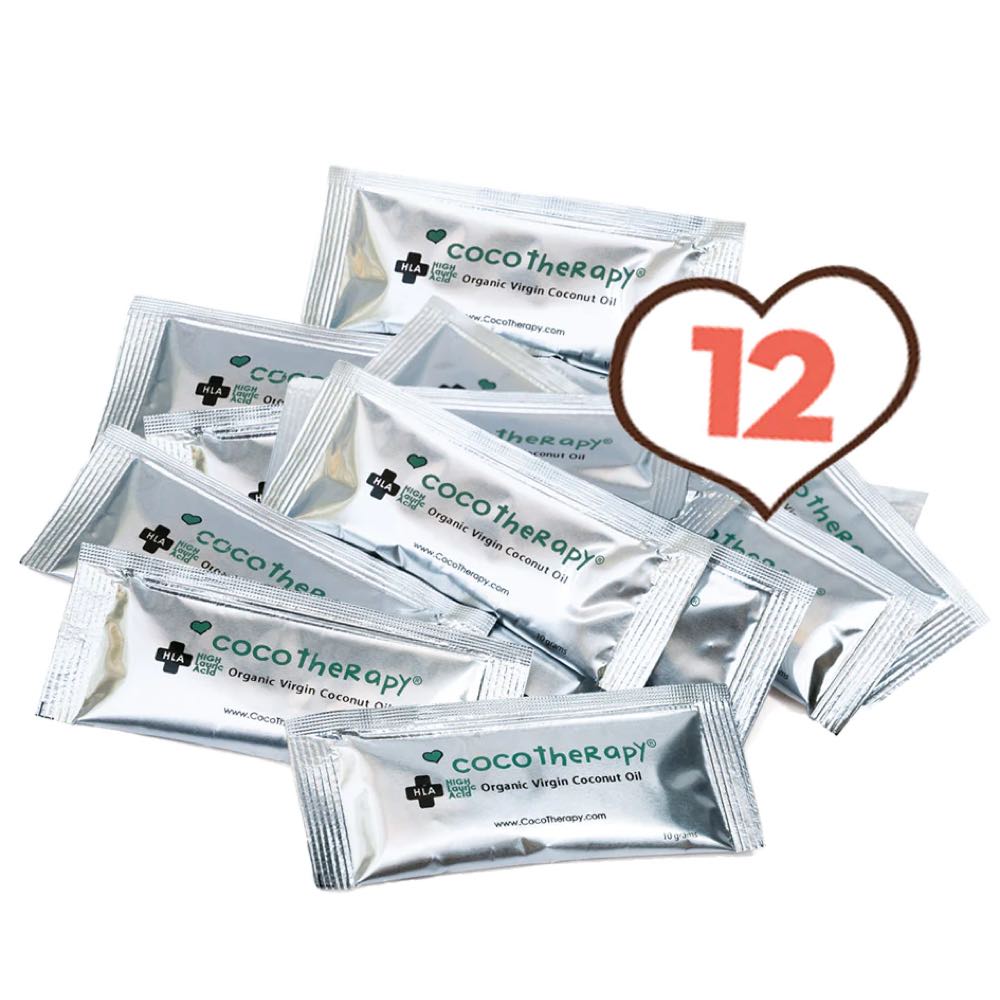 CocoTherapy Organic Virgin Coconut Oil For Cats, Dogs & Birds (Packets) 12 x 0.33oz