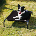 Coolaroo Elevated Knitted Fabric Pet Bed - Charcoal Black - Kohepets