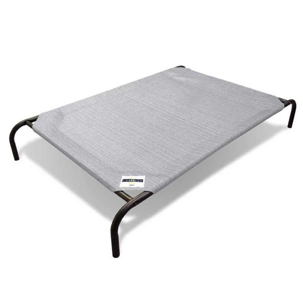 Coolaroo Elevated Knitted Fabric Pet Bed Grey Kohepets