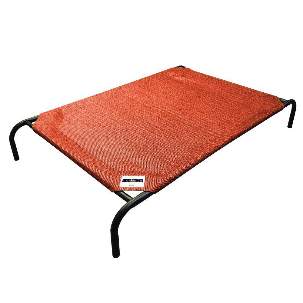 20% OFF: Coolaroo Elevated Knitted Fabric Pet Bed - Terracotta - Kohepets