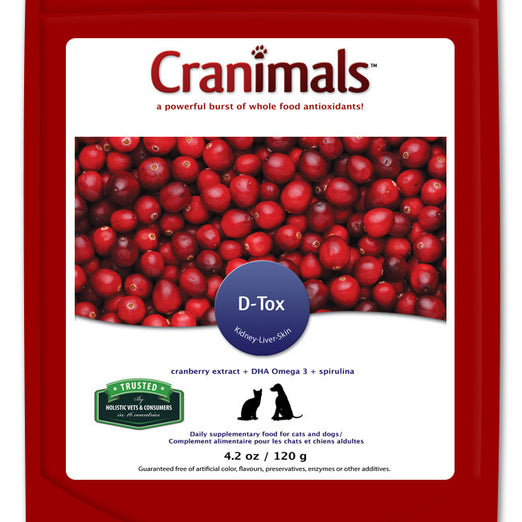 Cranimals D-Tox Detoxification Supplement For Dog & Cats 120g - Kohepets
