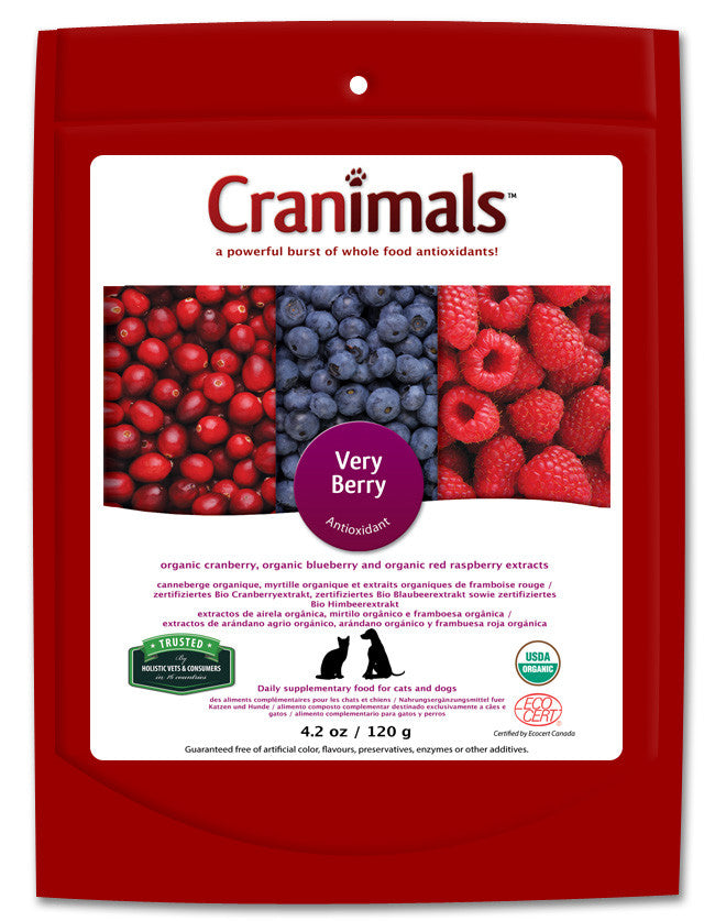 Cranimals Very Berry Antioxidant Supplement For Dogs & Cats 120g - Kohepets