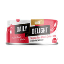 Daily Delight Pure Skipjack Tuna White & Chicken with Shrimp Canned Cat Food 80g