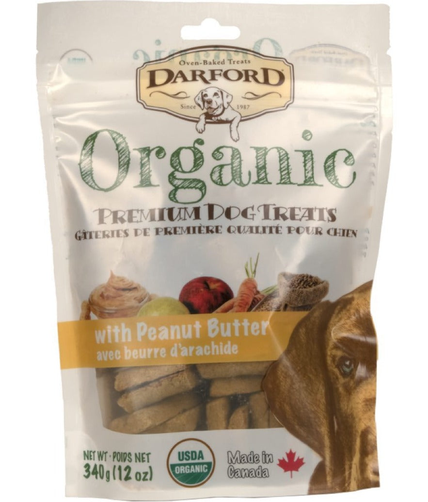 Darford Organic With Peanut Butter Dog Treats 340g - Kohepets