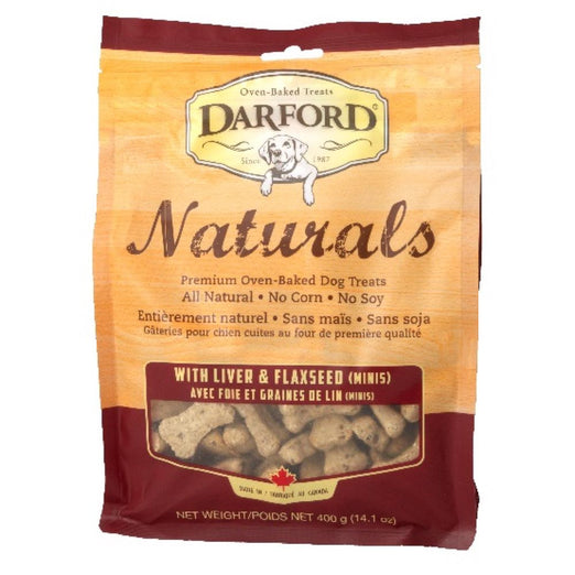Darford Naturals Liver & Flaxseed Minis Oven Baked Dog Treats 400g - Kohepets