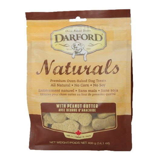 Darford Naturals Peanut Butter Oven Baked Dog Treats 400g - Kohepets