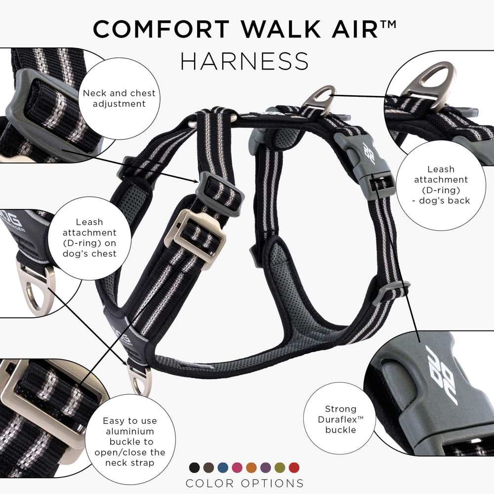 DOG Copenhagen Comfort Walk Air Dog Harness (Black) Kohepets