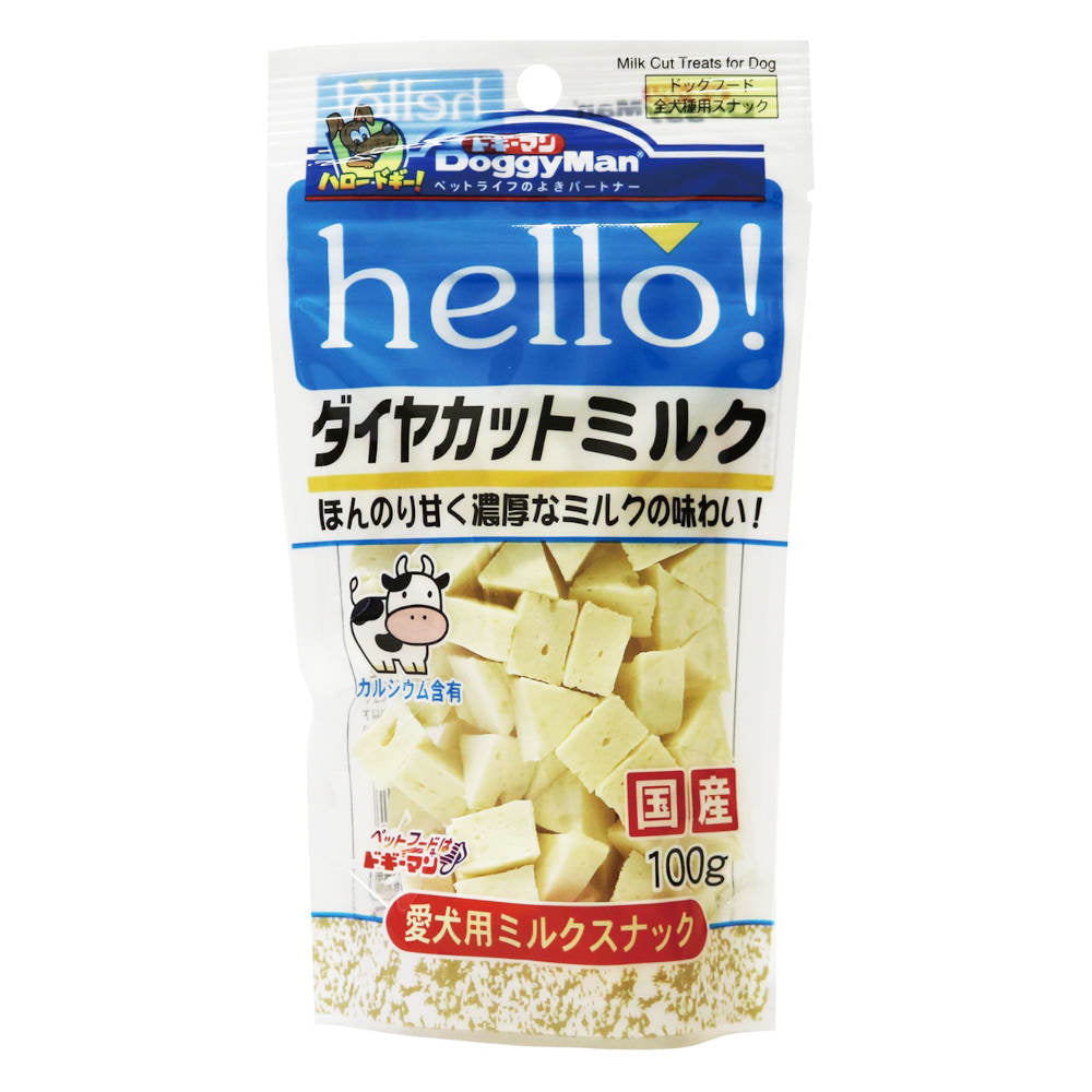 DoggyMan HELLO! Milk Cut Dog Treats 100g - Kohepets