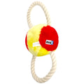 Dogit Luvz Plush Squeaky Large Ball with Rope Dog Toy - Kohepets